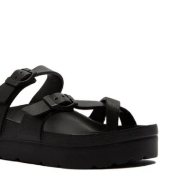 !! NEW !! Lightweight Flatform Sandals in Black - Picture 5 of 5